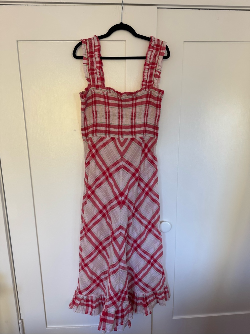 Ganni red gingham dress Size 44